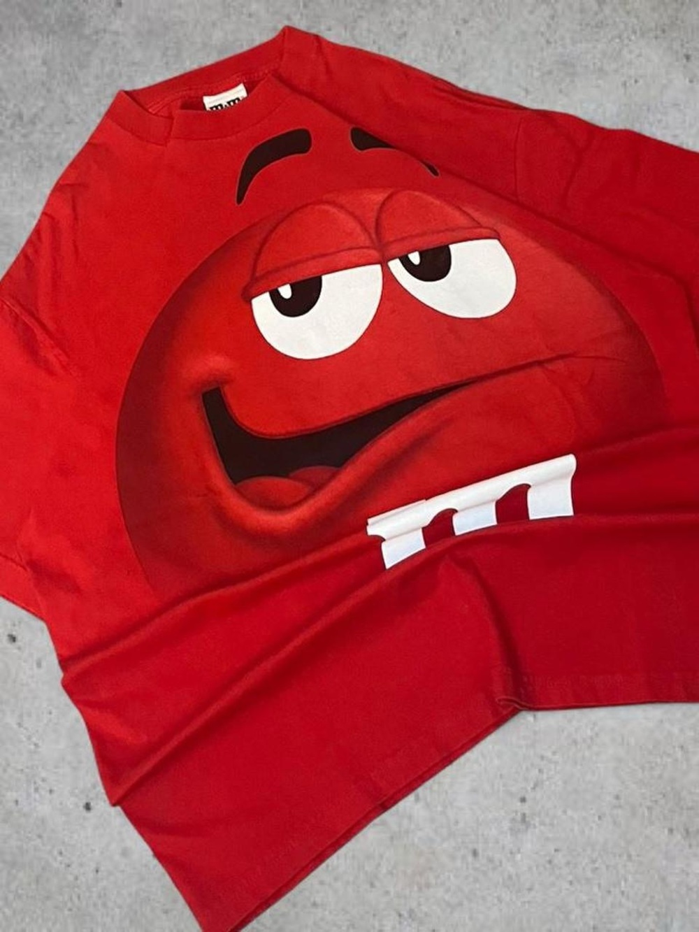 M&M'S Red Tee with Brown Logo Tag
